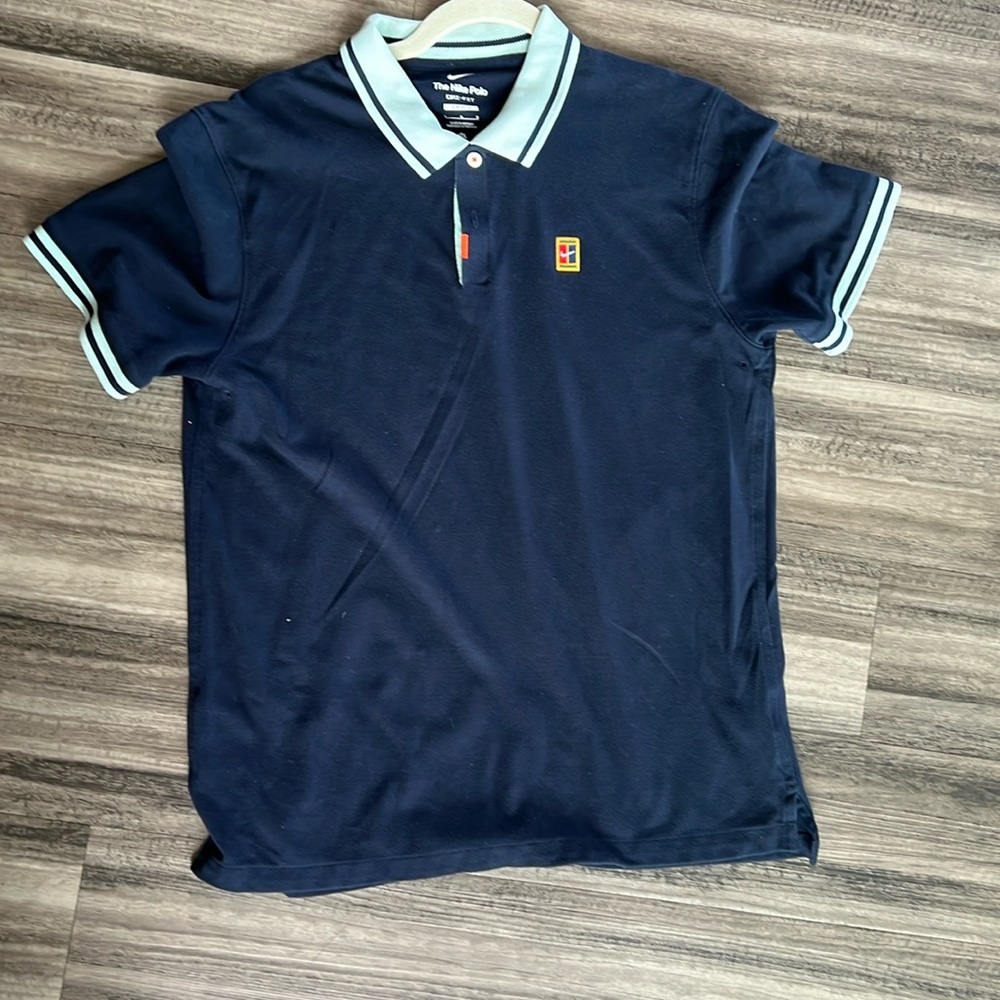Mens NIKE LARGE BLUE DRY FIT POLO SHIRT